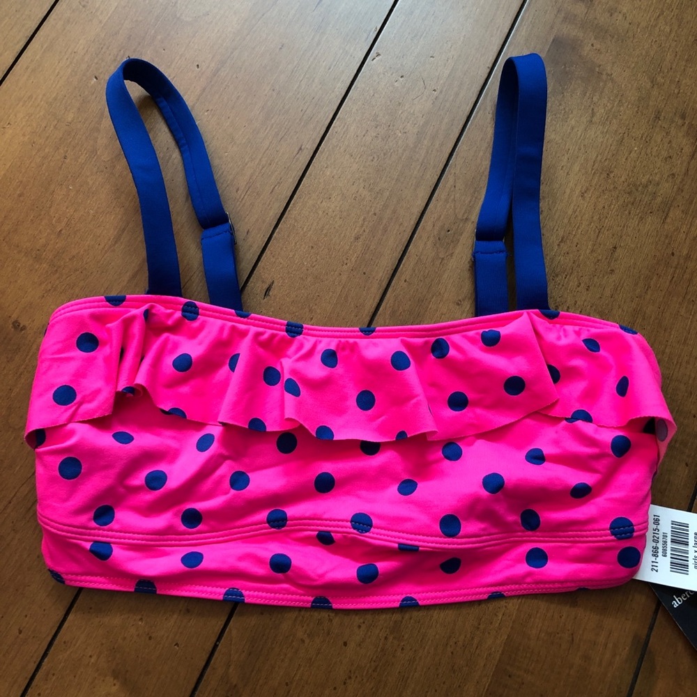 NWT Abercrombie Kids girls swimsuit top sz XL